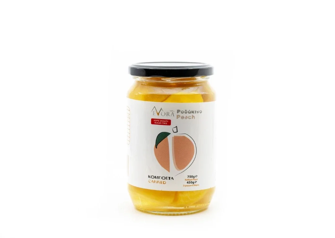 Κομπόστα Ροδάκινο, 750g - Χωρίς Ζάχαρη
